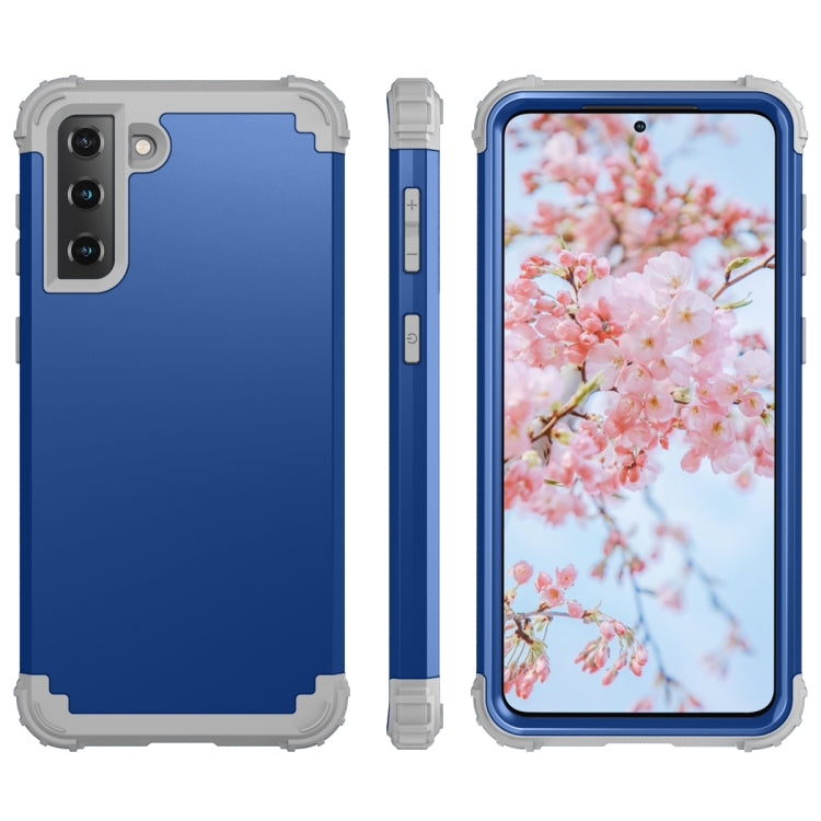 PC+ Silicone Three-piece Anti-drop Mobile Phone Protective Back Cover