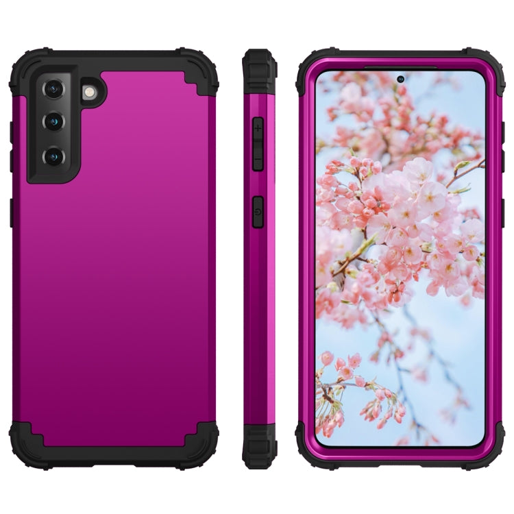 PC+ Silicone Three-piece Anti-drop Mobile Phone Protective Back Cover