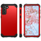 PC+ Silicone Three-piece Anti-drop Mobile Phone Protective Back Cover