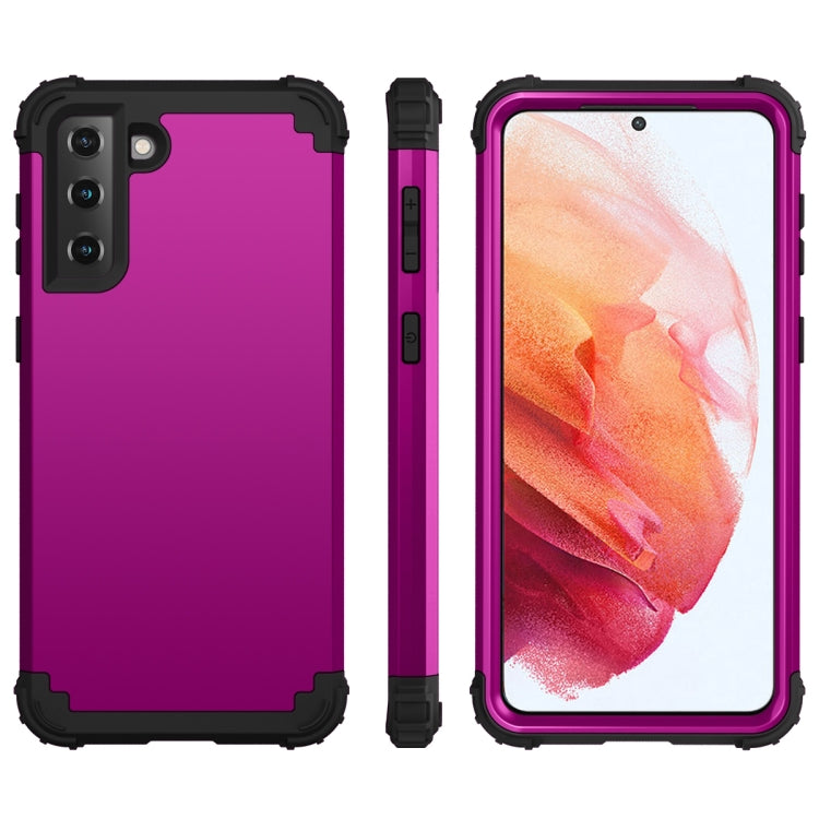 PC+ Silicone Three-piece Anti-drop Mobile Phone Protective Back Cover