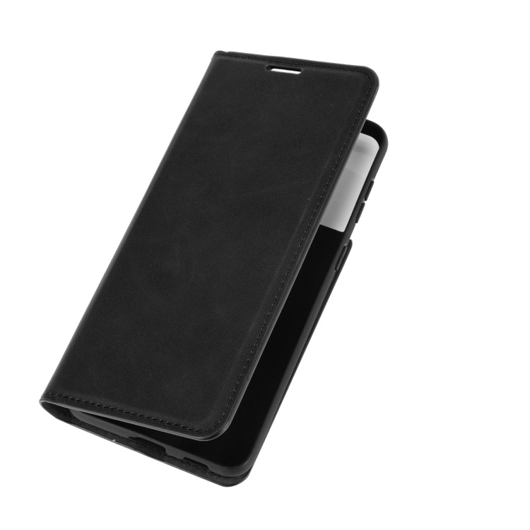 For Samsung Galaxy S21 Plus Retro-skin Business Magnetic Suction Leather Case with Holder & Card Slots & Wallet