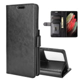 For Samsung Galaxy S21 Ultra R64 Texture Single Horizontal Flip Protective Case with Holder & Card Slots & Wallet& Photo Frame
