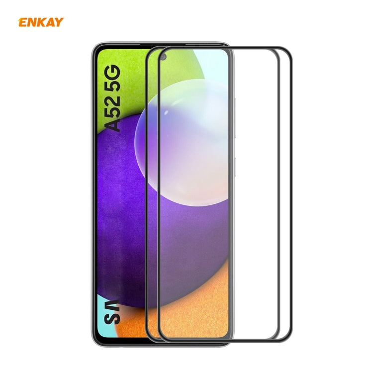 2 PCS ENKAY Hat-Prince Anti-drop Full Glue Tempered Glass Full Screen Film Anti-fall Protector