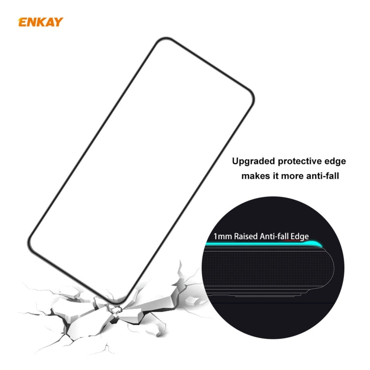 5 PCS ENKAY Hat-Prince Anti-drop Full Glue Tempered Glass Full Screen Film Anti-fall Protector