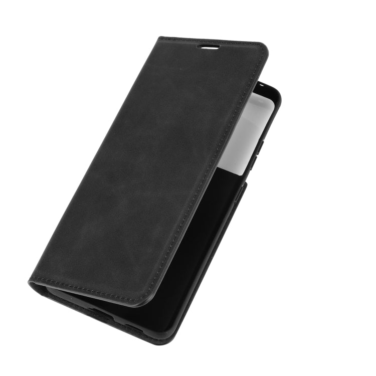 For Samsung Galaxy S21 Ultra 5G Retro-skin Business Magnetic Suction Leather Case with Holder & Card Slots & Wallet