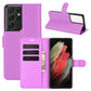 For Samsung Galaxy S21 Ultra 5G Litchi Texture Horizontal Flip Protective Case with Holder & Card Slots & Wallet