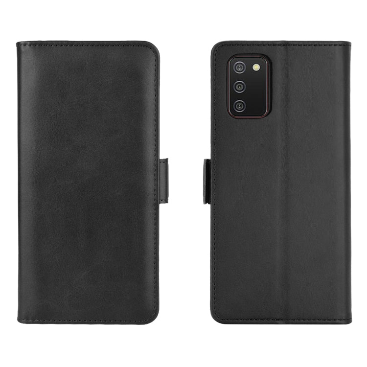For Samsung Galaxy A02s (US Version) Dual-side Magnetic Buckle Horizontal Flip Leather Case with Holder & Card Slots & Wallet