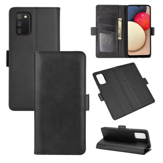 For Samsung Galaxy A02s (US Version) Dual-side Magnetic Buckle Horizontal Flip Leather Case with Holder & Card Slots & Wallet