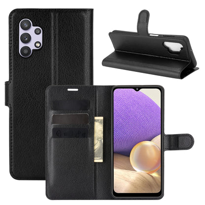 For Samsung Galaxy A32 5G Litchi Texture Horizontal Flip Protective Case with Holder & Card Slots & Wallet
