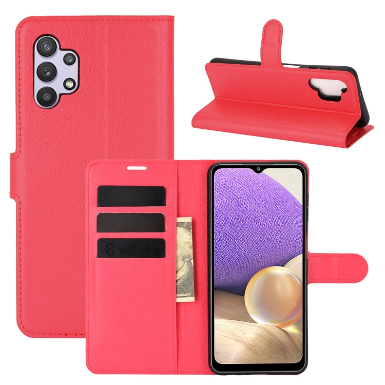 For Samsung Galaxy A32 5G Litchi Texture Horizontal Flip Protective Case with Holder & Card Slots & Wallet