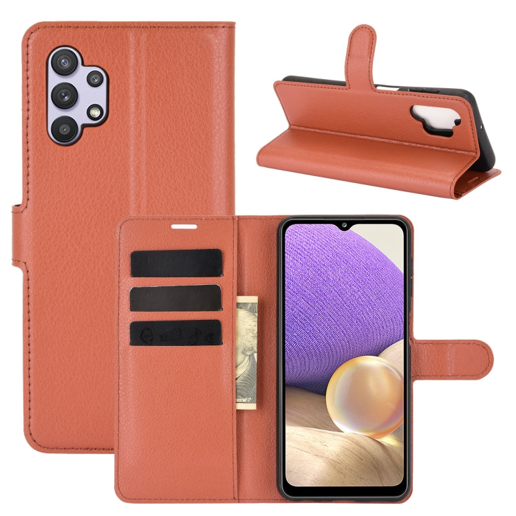 For Samsung Galaxy A32 5G Litchi Texture Horizontal Flip Protective Case with Holder & Card Slots & Wallet