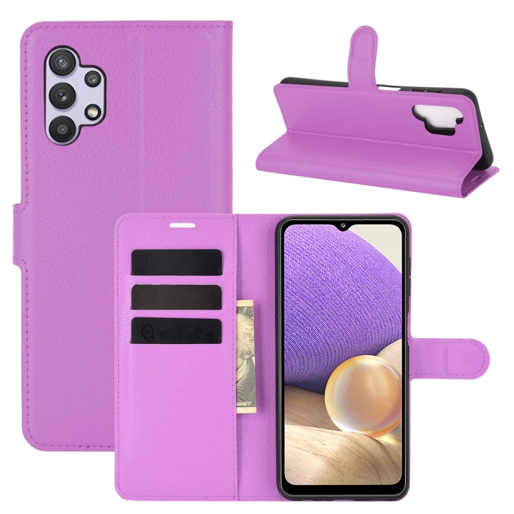 For Samsung Galaxy A32 5G Litchi Texture Horizontal Flip Protective Case with Holder & Card Slots & Wallet