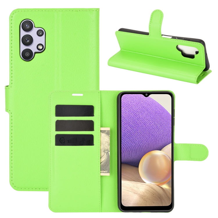 For Samsung Galaxy A32 5G Litchi Texture Horizontal Flip Protective Case with Holder & Card Slots & Wallet