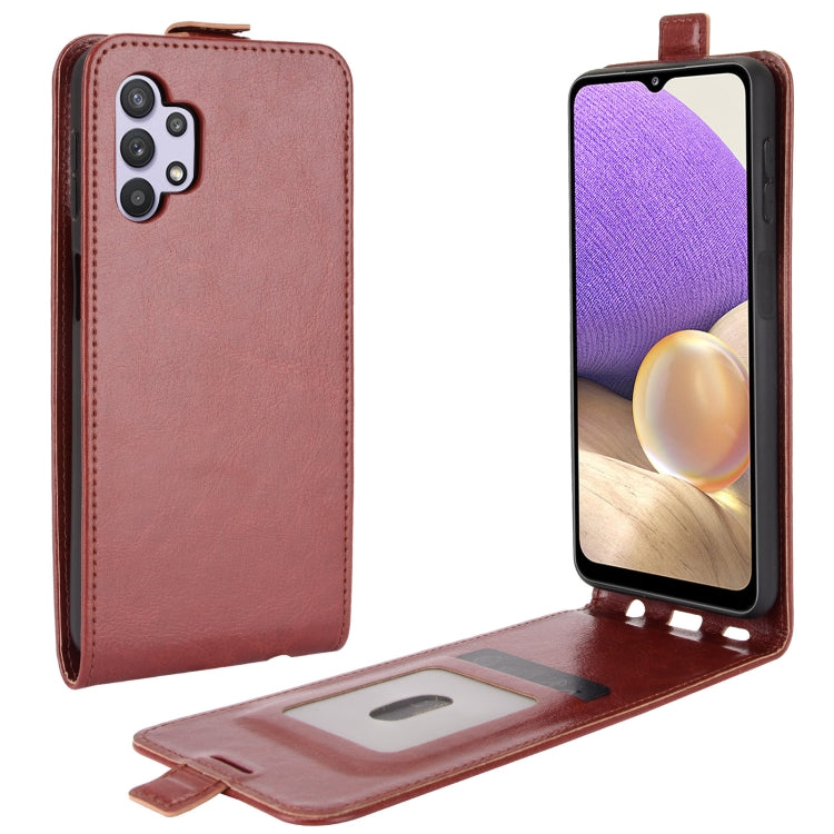 For Samsung Galaxy A32 5G R64 Texture Single Vertical Flip Leather Protective Case with Card Slots & Photo Frame