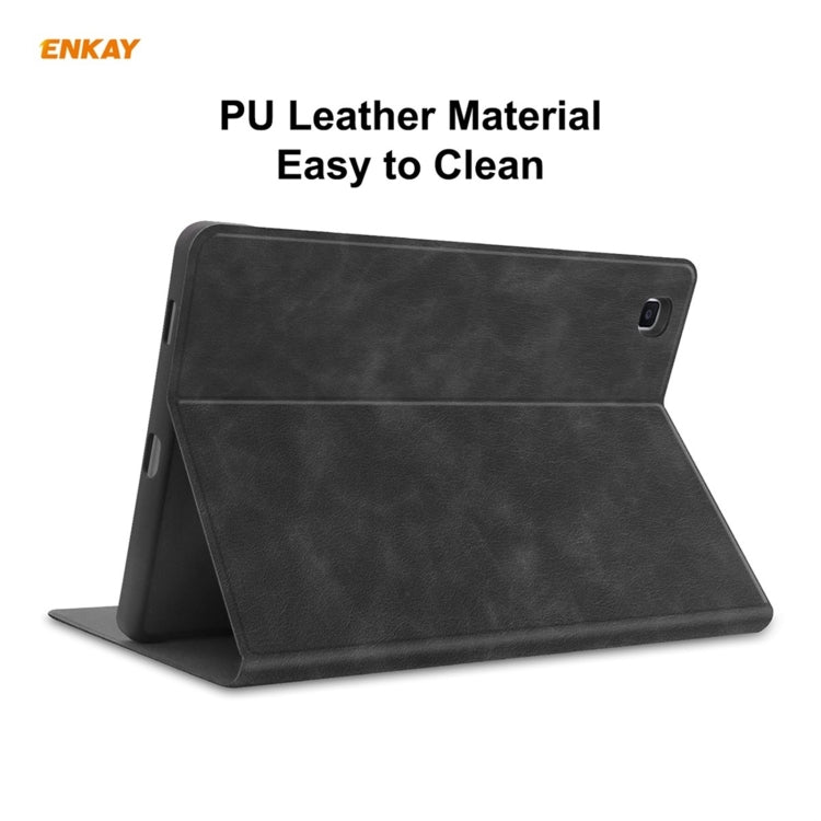 ENKAY ENK-8025 Cow Texture PU Leather + TPU Smart Case with Pen Slot for Samsung Galaxy Tab S6 Lite P610 / P615