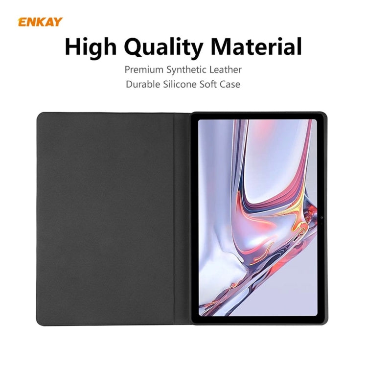 ENKAY ENK-8027 Texture Cow PU Leather + TPU Smart Case for Samsung Galaxy Tab A7 10.4 2020 T500 / T505