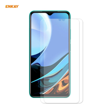 2 PCS ENKAY Hat-Prince 0.26mm 9H 2.5D Curved Edge Tempered Glass Film