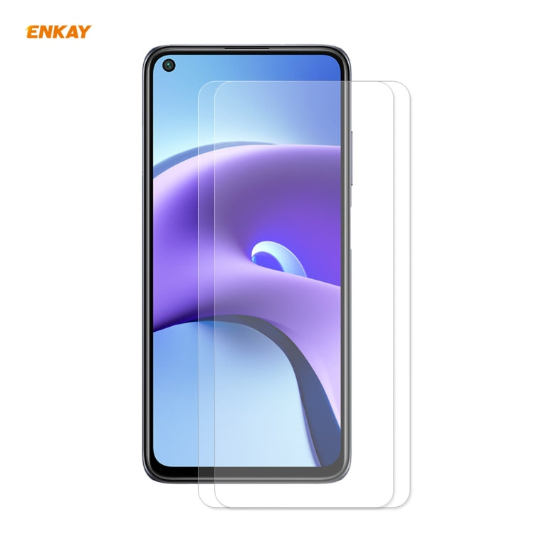 2 PCS ENKAY Hat-Prince 0.26mm 9H 2.5D Curved Edge Tempered Glass Film
