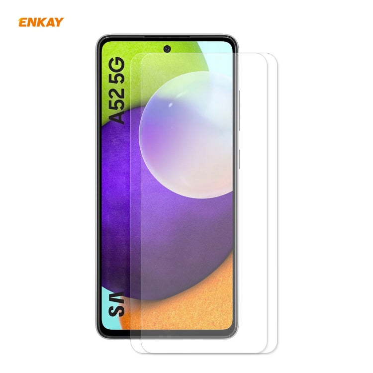 2 PCS ENKAY Hat-Prince 0.26mm 9H 2.5D Curved Edge Tempered Glass Film