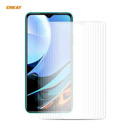 10 PCS ENKAY Hat-Prince 0.26mm 9H 2.5D Curved Edge Tempered Glass Film