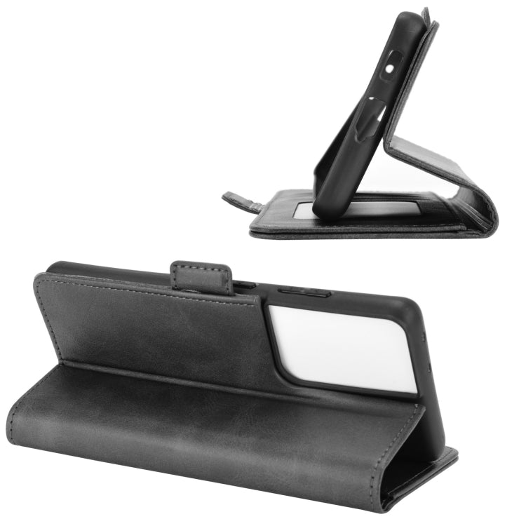 For Samsung Galaxy S21 Ultra 5G Dual-side Magnetic Buckle Horizontal Flip Leather Case with Holder & Card Slots & Wallet