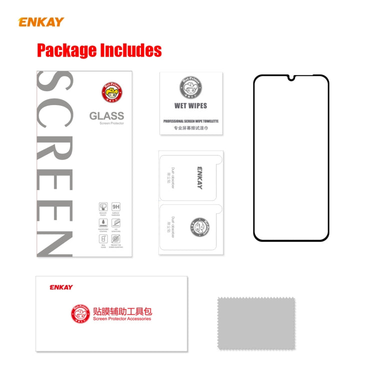 ENKAY Hat-Prince Full Glue 0.26mm 9H 2.5D Tempered Glass Full Coverage Film