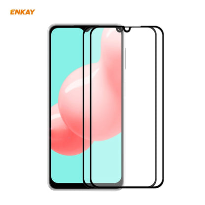 2 PCS ENKAY Hat-Prince Full Glue 0.26mm 9H 2.5D Tempered Glass Full Coverage Film