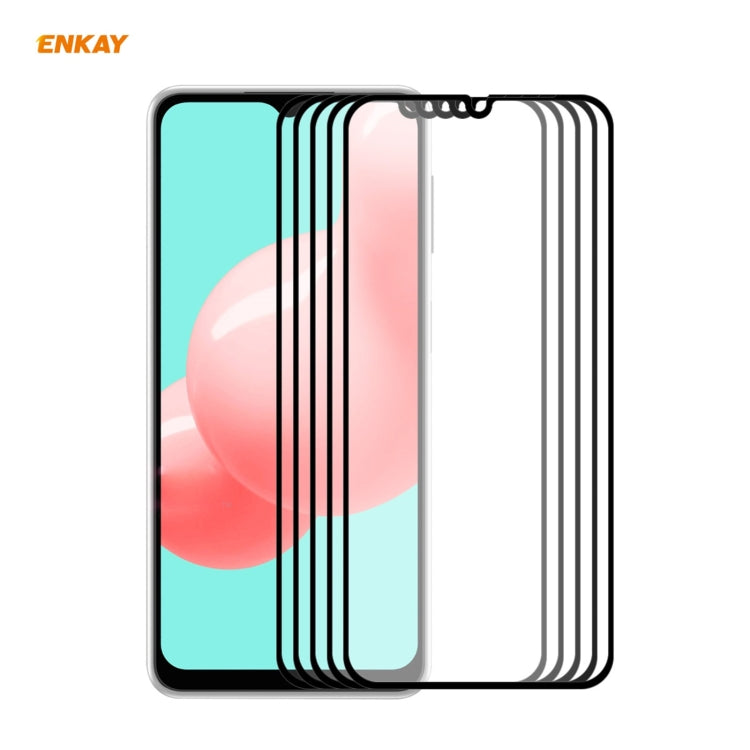 5 PCS ENKAY Hat-Prince Full Glue 0.26mm 9H 2.5D Tempered Glass Full Coverage Film