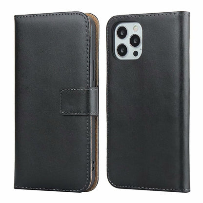 Plain Texture Cowhide Leather Horizontal Flip Case with Magnetic Clasp & Holder & Card Slots & Wallet