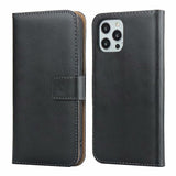 Plain Texture Cowhide Leather Horizontal Flip Case with Magnetic Clasp & Holder & Card Slots & Wallet