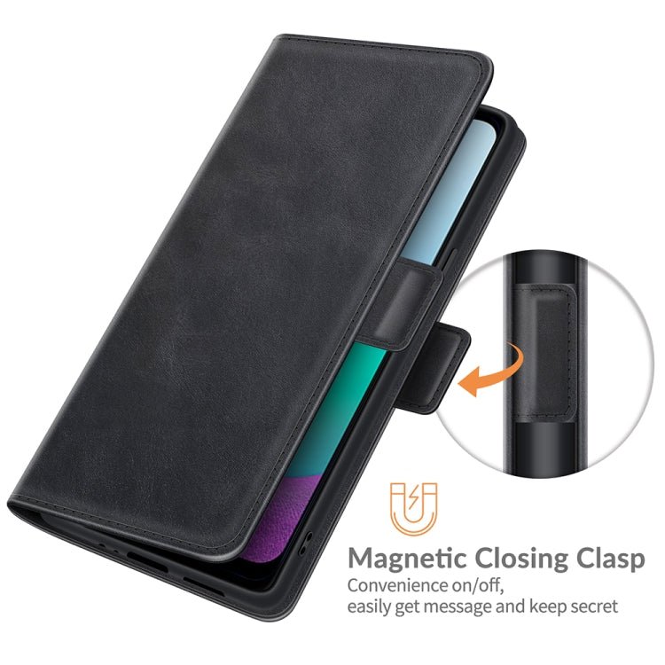 For Samsung Galaxy A02/M02 Dual-side Magnetic Buckle Horizontal Flip Leather Case with Holder & Card Slots & Wallet