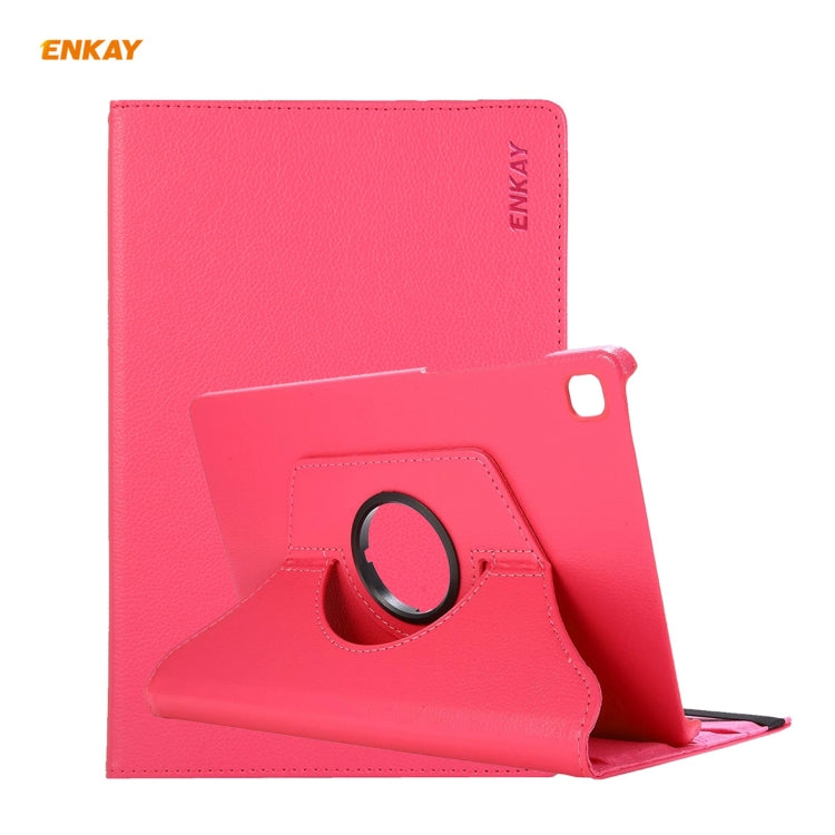 ENKAY ENK-8028 360 Degree Rotation PU Leather Smart Case with Auto Sleep and Holder Function For Samsung Galaxy Tab S6 Lite P610 / P615