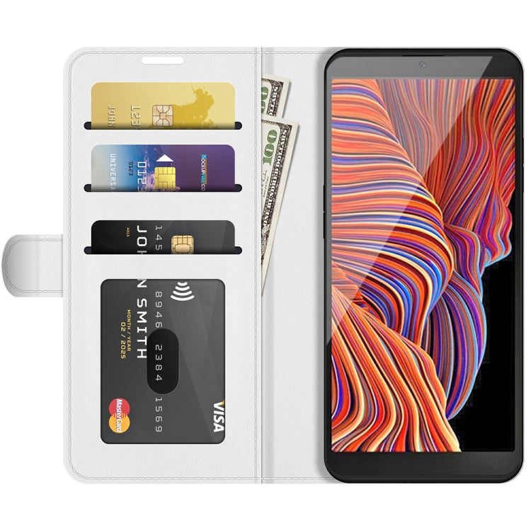 For Samsung Galaxy Xcover 5 / Xcover 5S R64 Texture Single Horizontal Flip Protective Case with Holder & Card Slots & Wallet& Photo Frame