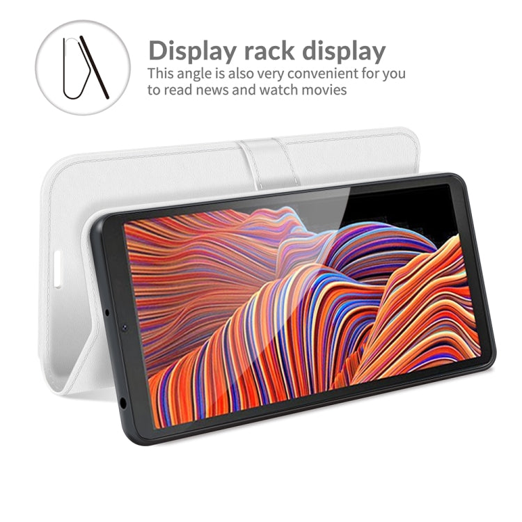 For Samsung Galaxy Xcover 5 / Xcover 5S R64 Texture Single Horizontal Flip Protective Case with Holder & Card Slots & Wallet& Photo Frame