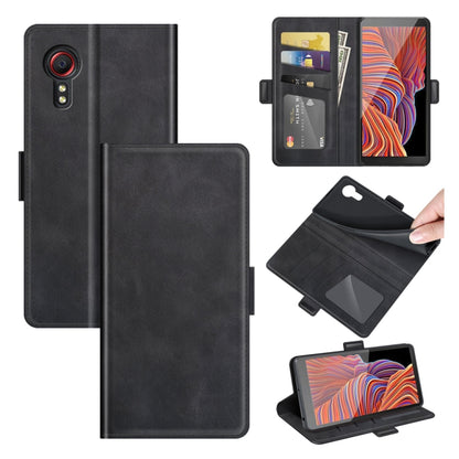 For Samsung Galaxy Xcover 5 / Xcover 5S Dual-side Magnetic Buckle Horizontal Flip Leather Case with Holder & Card Slots & Wallet