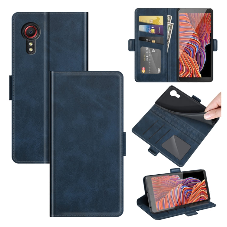 For Samsung Galaxy Xcover 5 / Xcover 5S Dual-side Magnetic Buckle Horizontal Flip Leather Case with Holder & Card Slots & Wallet