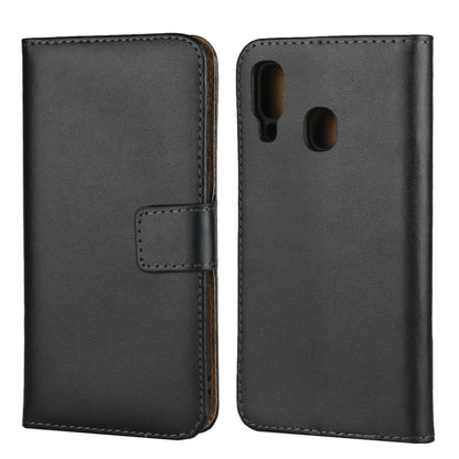 Leather Horizontal Flip Holster for Samsung Galaxy A40 with Magnetic Clasp and Bracket and Card Slot and Wallet