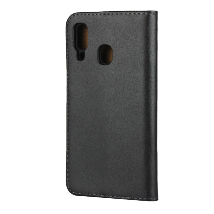 Leather Horizontal Flip Holster for Samsung Galaxy A40 with Magnetic Clasp and Bracket and Card Slot and Wallet