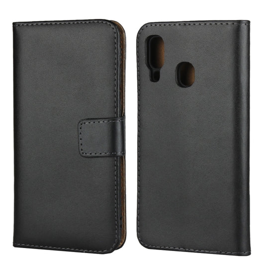 Leather Horizontal Flip Holster for Samsung Galaxy A40 with Magnetic Clasp and Bracket and Card Slot and Wallet