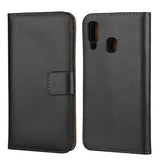 Leather Horizontal Flip Holster for Samsung Galaxy A40 with Magnetic Clasp and Bracket and Card Slot and Wallet