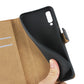 Leather Horizontal Flip Holster for Samsung Galaxy A70 with Magnetic Clasp and Bracket and Card Slot and Wallet