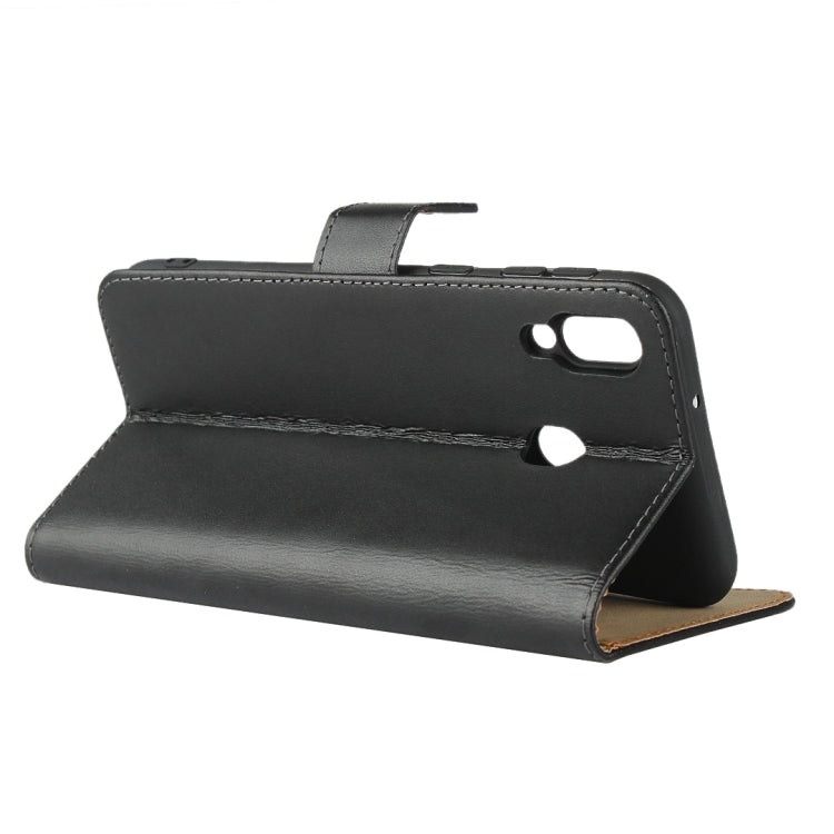 Leather Horizontal Flip Holster for Samsung Galaxy M20 with Magnetic Clasp and Bracket and Card Slot and Wallet