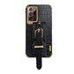 Electroplated TPU Crocodile Pattern Leather Case with Wrist Strap
