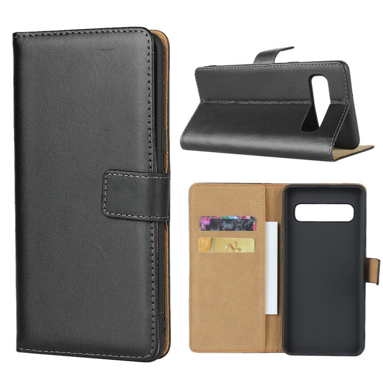 Leather Horizontal Flip Holster for Samsung Galaxy S10 5G with Magnetic Clasp and Bracket and Card Slot and Wallet