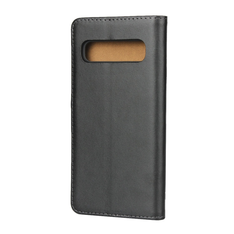 Leather Horizontal Flip Holster for Samsung Galaxy S10 5G with Magnetic Clasp and Bracket and Card Slot and Wallet