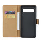 Leather Horizontal Flip Holster for Samsung Galaxy S10 5G with Magnetic Clasp and Bracket and Card Slot and Wallet