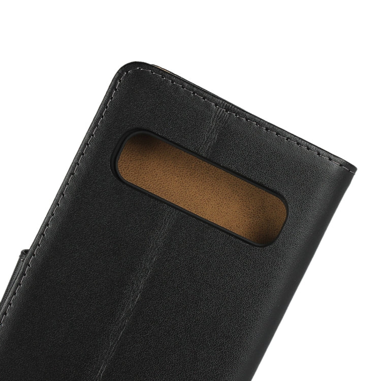 Leather Horizontal Flip Holster for Samsung Galaxy S10 5G with Magnetic Clasp and Bracket and Card Slot and Wallet