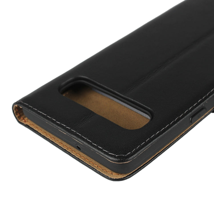 Leather Horizontal Flip Holster for Samsung Galaxy S10 5G with Magnetic Clasp and Bracket and Card Slot and Wallet