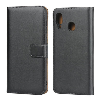 Leather Horizontal Flip Holster for Samsung Galaxy A30/A20 with Magnetic Clasp and Bracket and Card Slot and Wallet