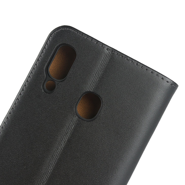 Leather Horizontal Flip Holster for Samsung Galaxy A30/A20 with Magnetic Clasp and Bracket and Card Slot and Wallet